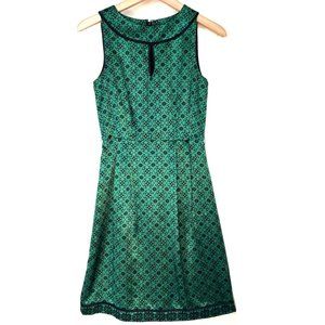 Antonio Melani Dress Green Size 2 Silk Sleeveless Party Cocktail